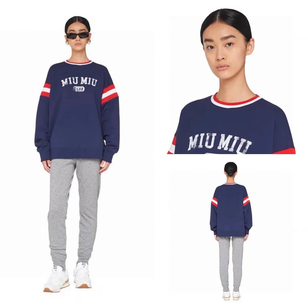 miu miu ネイビー 七分袖カットソー-M MIU MIU(ミュウミュウ) ロングスリーブTシャツ ワンピース 3